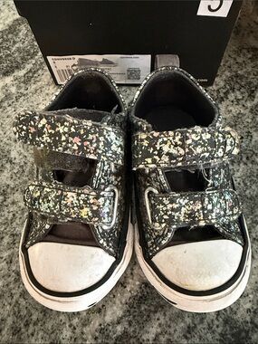 Converse Infant Metallic Dark Matter Low-Top Sneakers